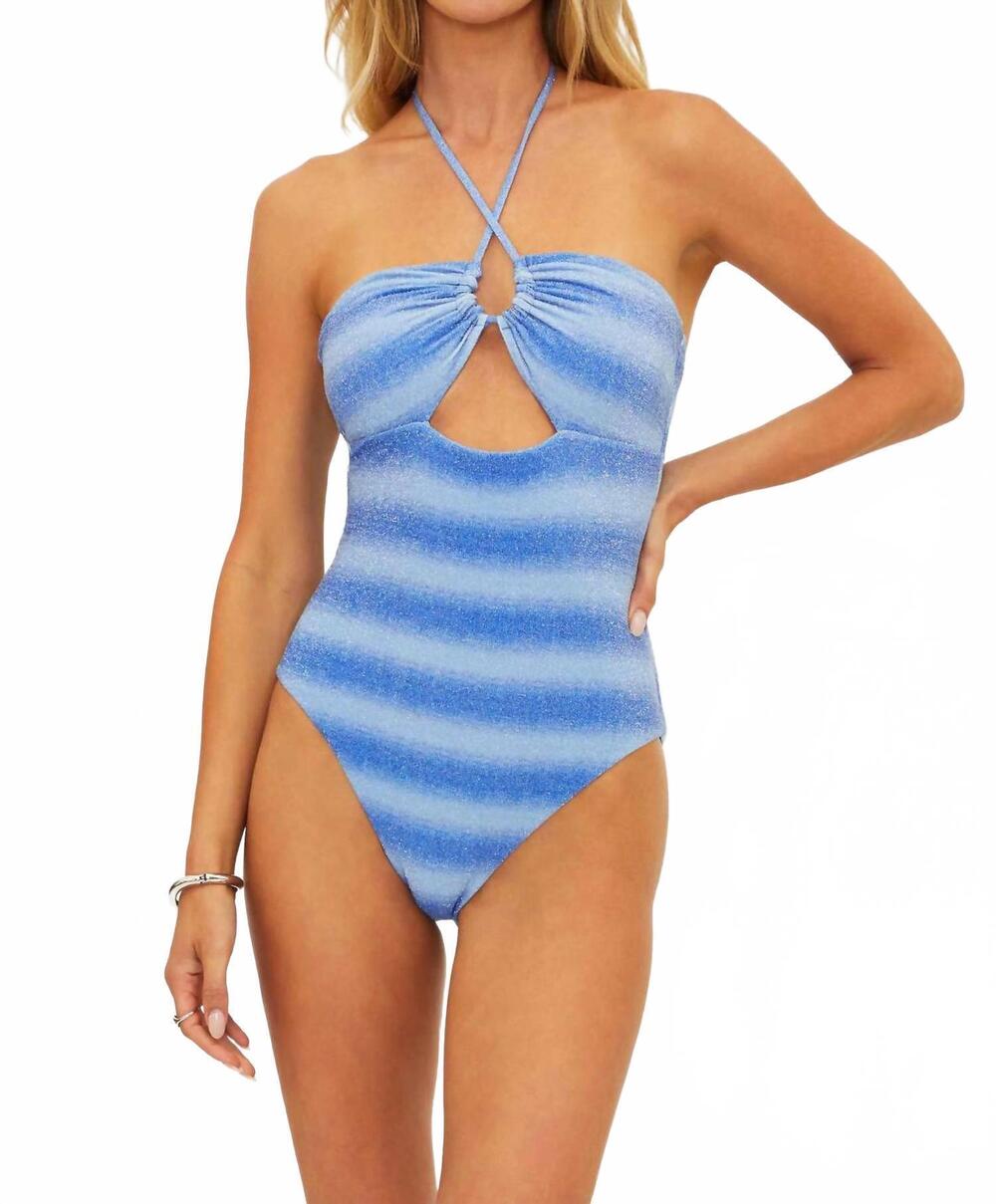 NEW BEACH RIOT phoenix one piece swimsuit in sapphire sea